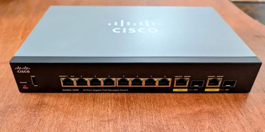 Коммутатор Cisco SG350-10MP-K9-NA 10-Port Gigabit Max PoE+ — фото лота 2