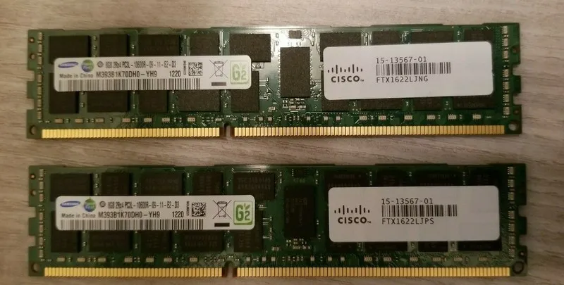 Модуль памяти Samsung 8GB ram DDR3 10600R ECC M393B1K70DH0 Registered Server RAM