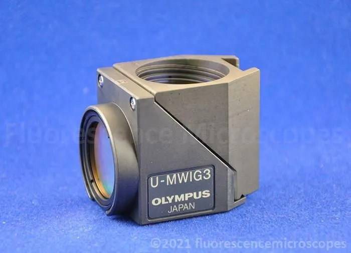 Микроскоп Olympus Microscope Fluorescence Filter Cubes U-MNIBA3, U-MWIG3, U-MWU — фото лота 1