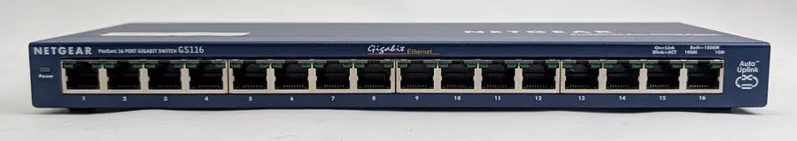 Коммутатор Netgear ProSafe 16 Port Gigabit Switch GS116 v2 Blue Metal Desktop