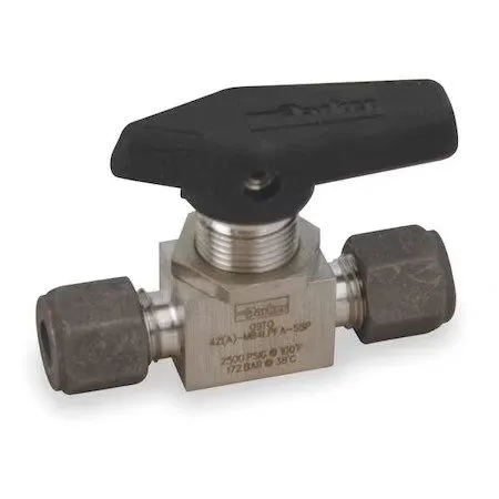 Клапан Parker 6Z-Mb6lpfa-Ssp 3/8" Compr Stainless Steel Mini Ball Valve Inline