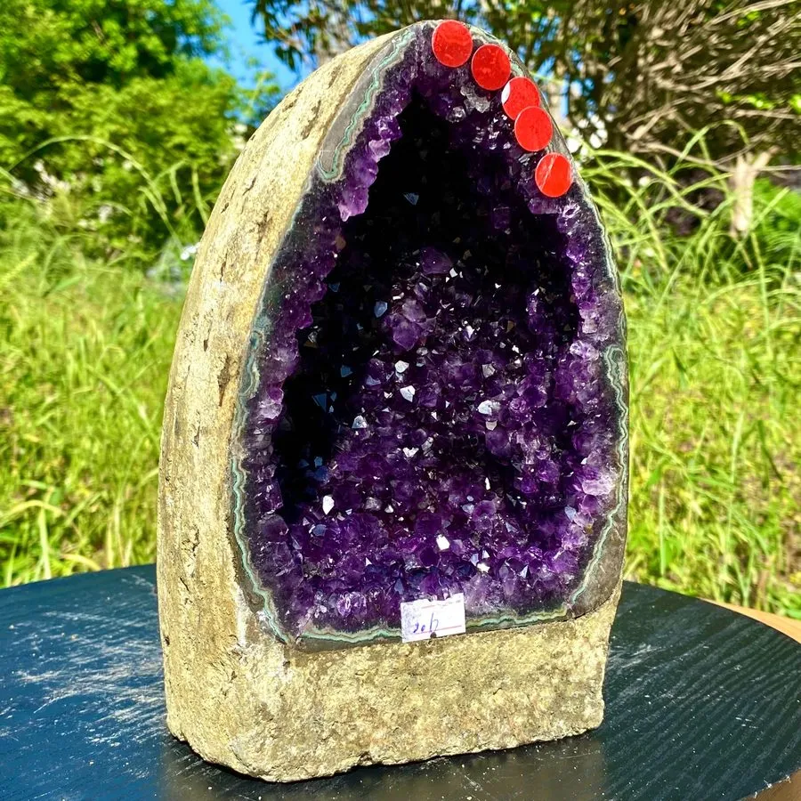 Лабораторный прибор 12.32LB Natural Amethyst Geode Quartz Crystal Cluster Cathed
