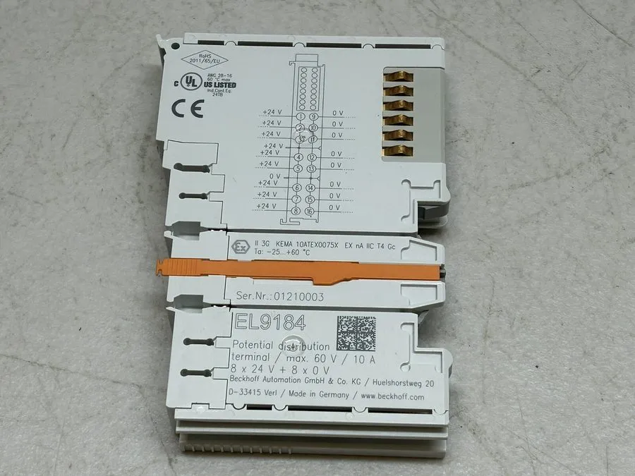 Модуль ввода-вывода Beckhoff EL9184 Ethercat Terminal, Potenzialverteilung, 8 x 