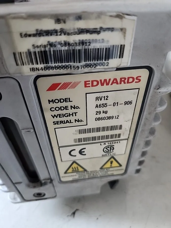 Насос Rebuilt Edwards RV12 Vacuum Pump A655-01-906 with EMF 20 Oil Mist Filter — фото лота 2