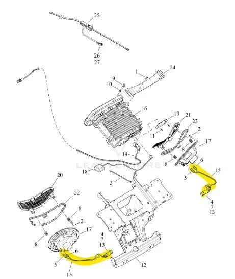 Акустическая система Harley 2015up Road Glide Front Speaker Jumper Wire Harness 