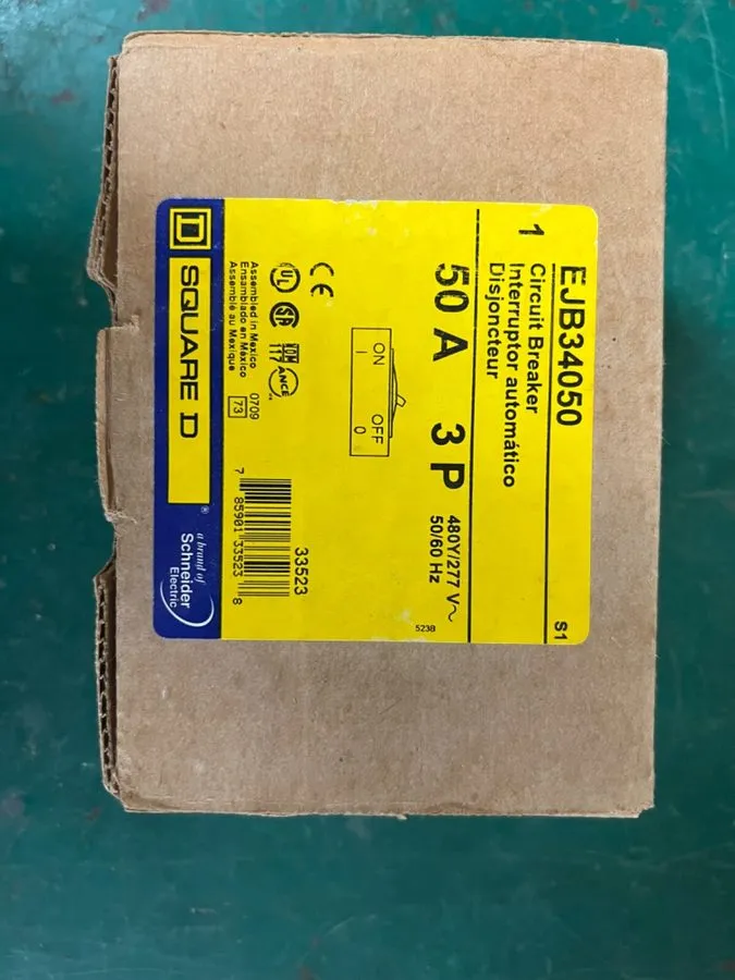 Автоматический выключатель SQUARE D EJB34050 50 AMPS 480V 3 POLE 65 KA CIRCUIT B
