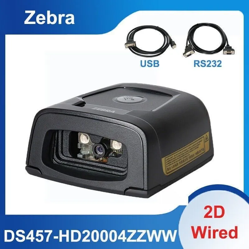 Сканер штрих-кода Zebra 1D/2D DS457-HD20004ZZWW with USB/RS-232 Cable Fixed Moun