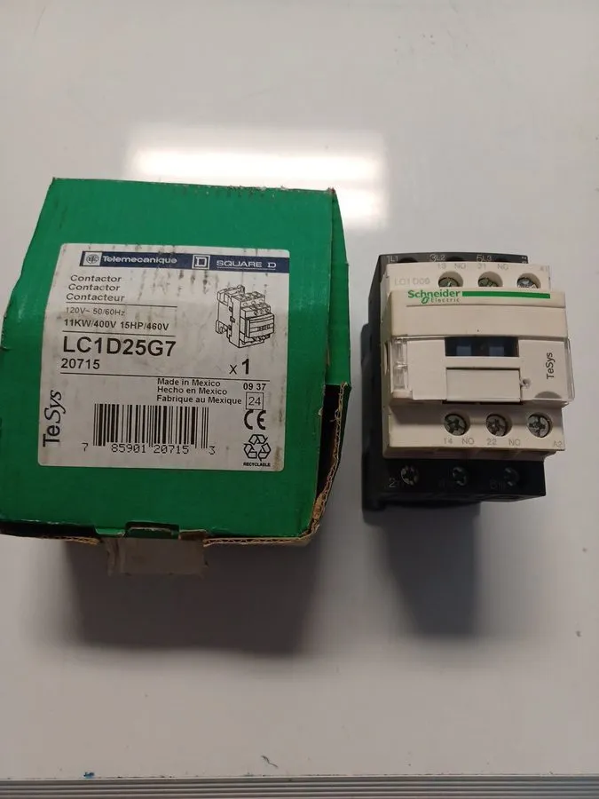 Контактор Square D LC1D25G7 Iec Contactor, Tesys Deca, Non-Reversing, 25A, 15Hp