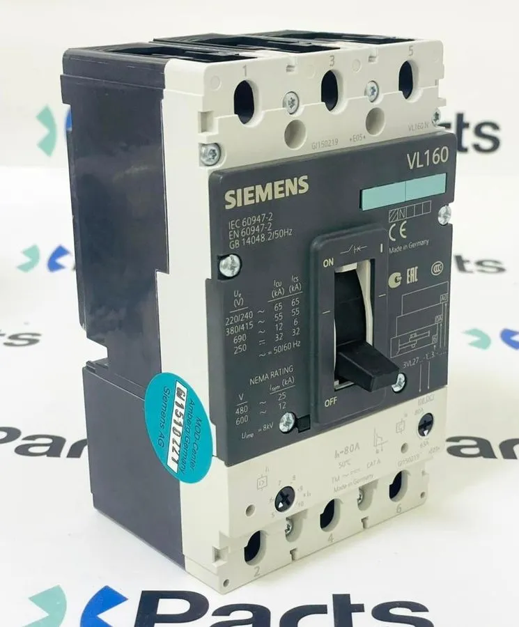 Автоматический выключатель SIEMENS VL160 3VL2708-1DC36-0AA0 / 3VL2716-1AA36-0AA0 — фото лота 2