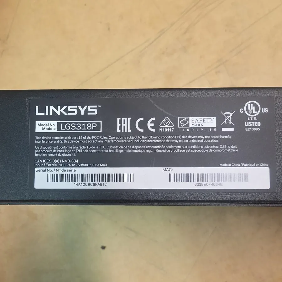 Коммутатор Linksys LGS318P 18-Port Smart Gigabit PoE+ Managed Network Switch 125 — фото лота 2