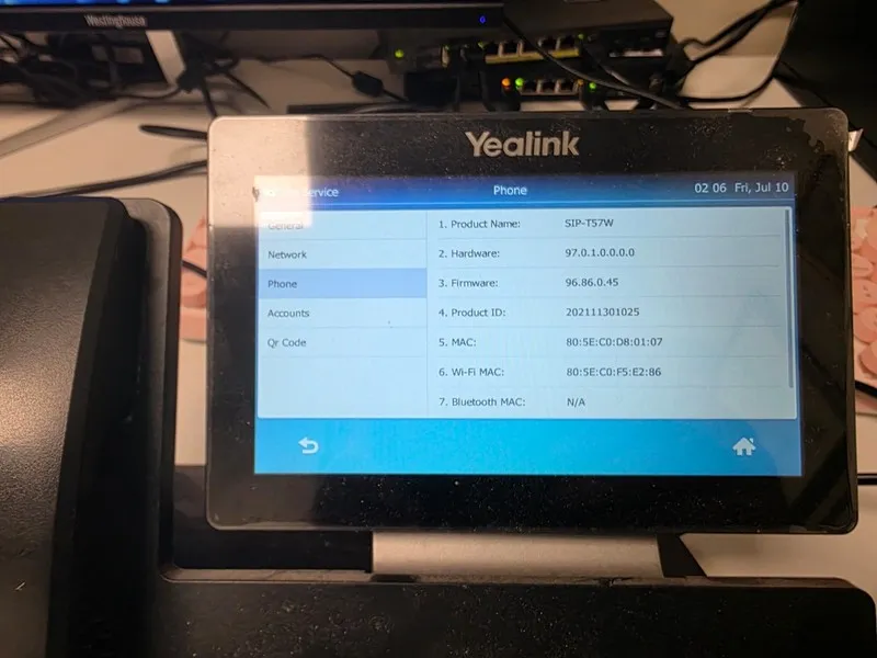 IP-телефон YeaLink SIP-T57W IP PoE Phone, Touch Screen, w/ Stand, Verizon Specif