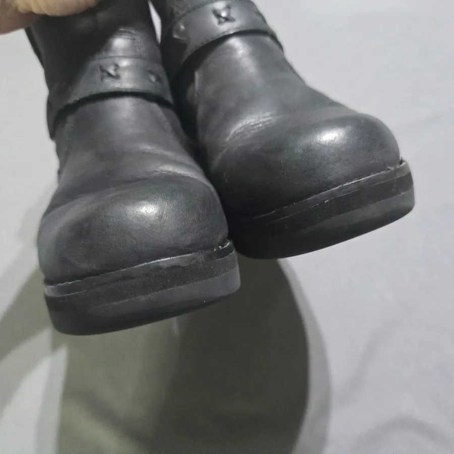 Жгут проводов Harley-Davidson Ankle Boots Women 8.5 Black Leather Harness Moto D — фото лота 1