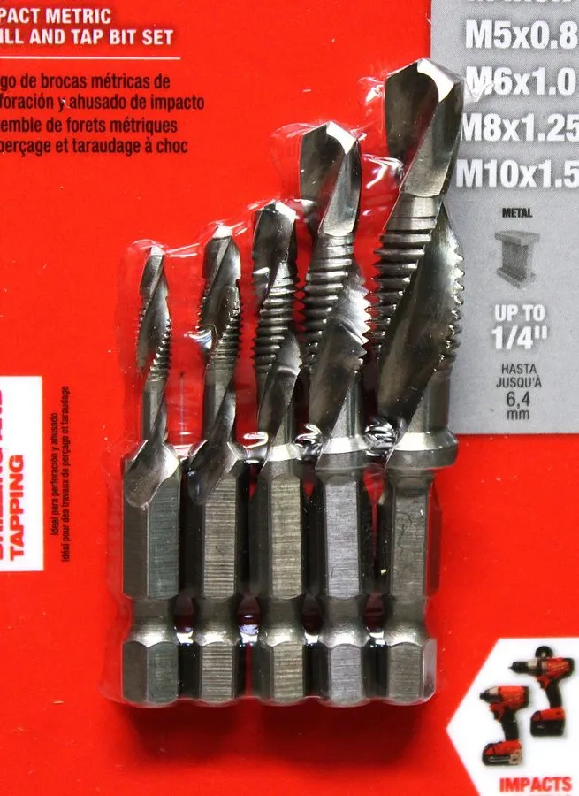 Режущий инструмент Milwaukee SHOCKWAVE Metric Impact Drill Tap Set 48-89-4875