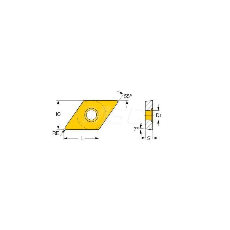 Режущий инструмент Iscar DCMT3-2 PF IC806 Carbide Turning Insert, 55? Diamond
