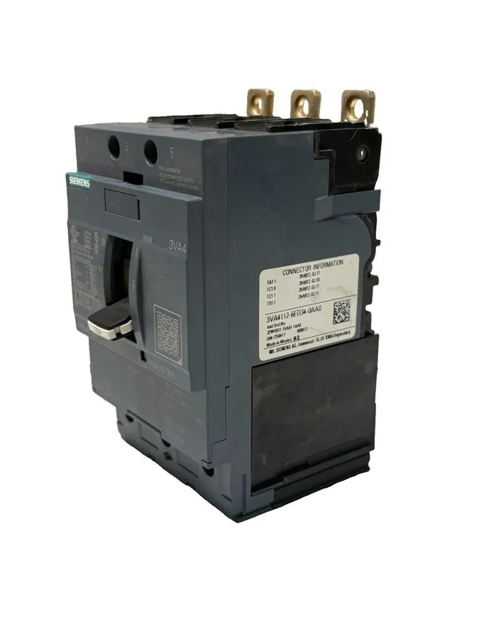 Автоматический выключатель 3VA4112-6ED34-0AA0 SIEMENS CIRCUIT BREAKER 3 POLE 125 — фото лота 1