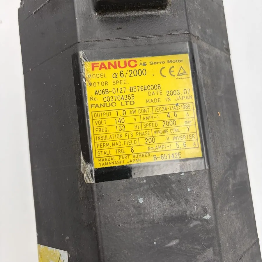 Серводвигатель Fanuc AC Servo Motor A06B-0127-B576 #0008 — фото лота 1