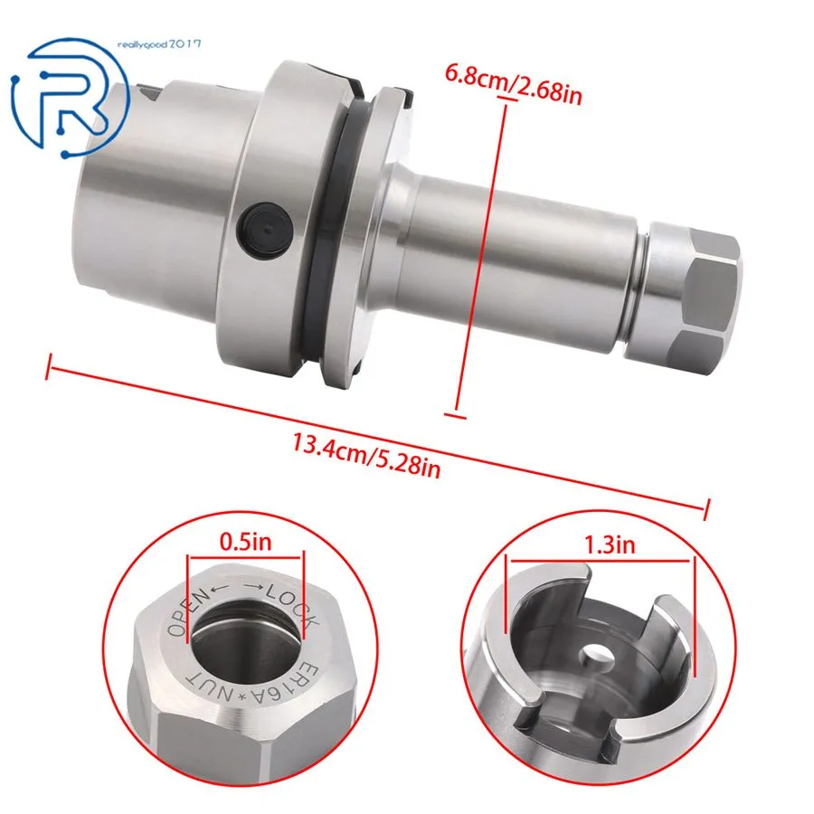 Режущий инструмент HSK63A-ER16A-100 Collet Chuck Tool Holder CNC Machine HSK 63A — фото лота 1