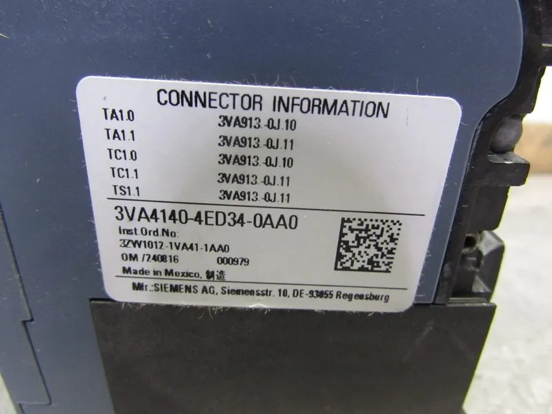 Автоматический выключатель Siemens 3VA4140-4ED34-0AA0 Circuit Breaker 40A 600Vac — фото лота 2