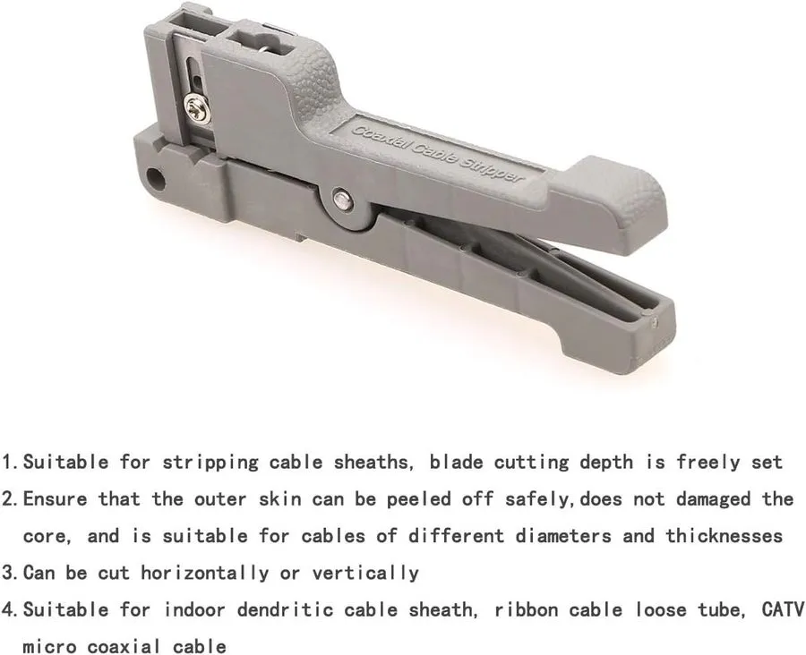 Стриппер Fiber Optic Cutter Tool 45-162 and 45-163 Coax Fiber Optical Cable Stri — фото лота 1