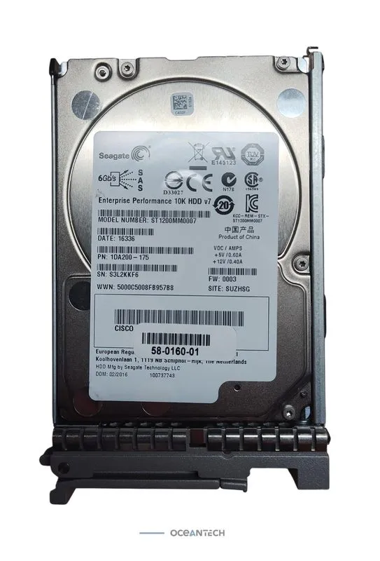 Жёсткий диск DELL 0RMCP3 1.2TB 10K 2.5‘’ 6Gbps SAS ENT HDD ST1200MM0007 Hard Dri