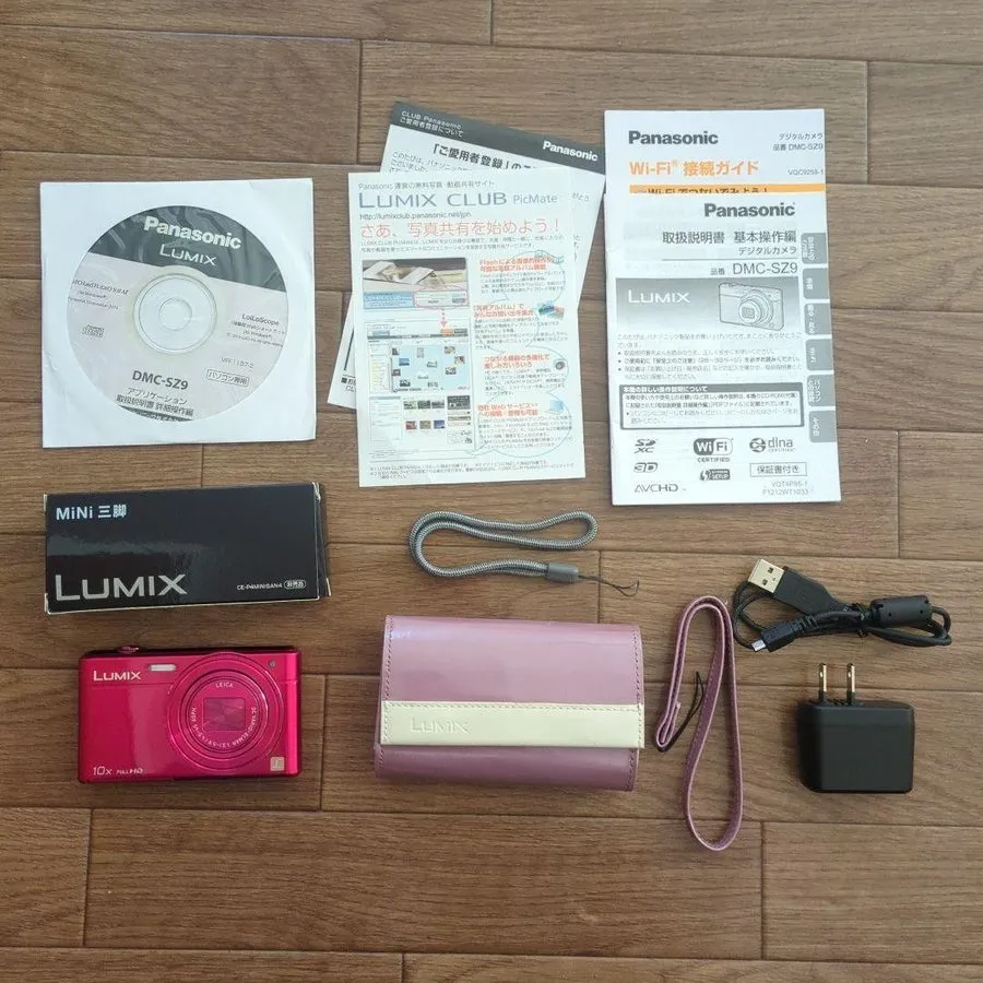 Фотокамера Panasonic LUMIX DMC-SZ9 Pink 10x Optical Zoom With Case & Tripod From