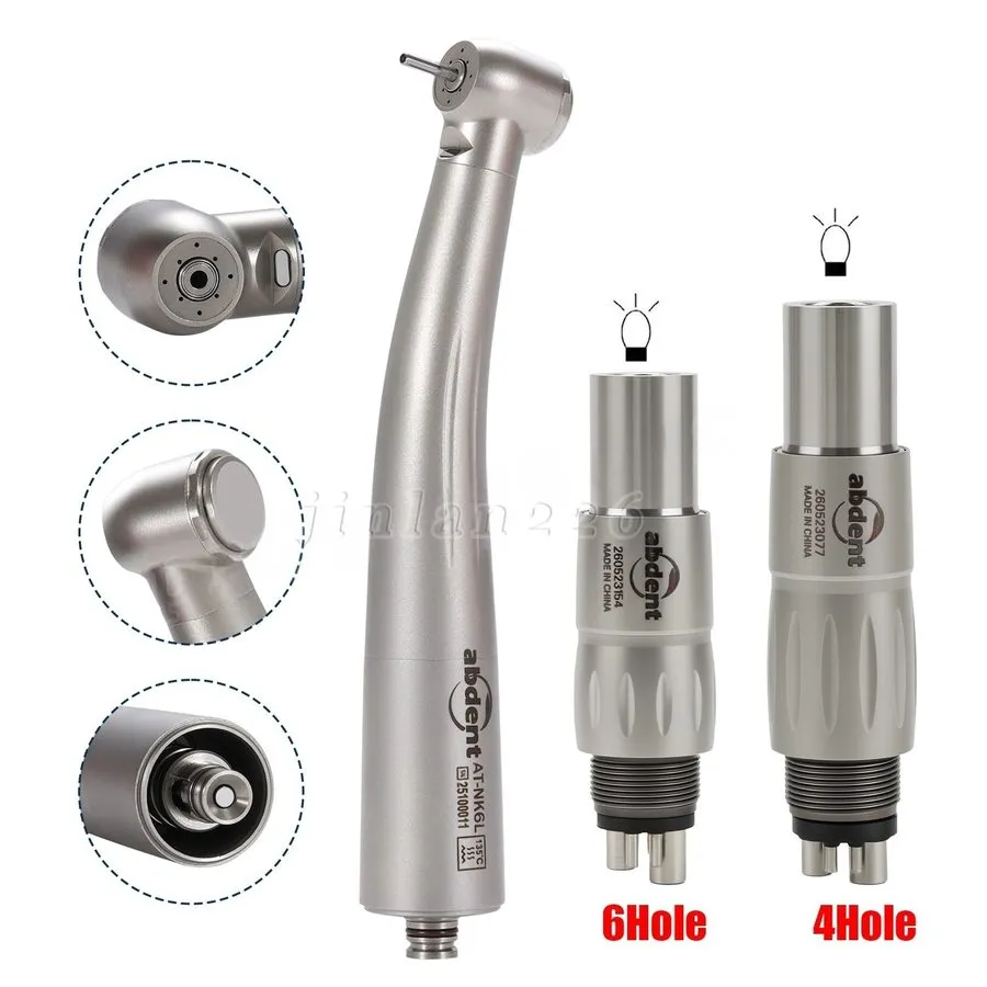 Стоматологический наконечник Dental Fiber Optic LED Handpiece/4 Hole/ 6 Hole Qui