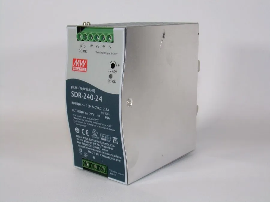 Блок питания MEAN WELL SDR-240-24 AC to DC DIN-Rail Power Supply 240W 24VDC 10A
