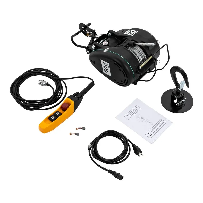 Таль 110V 50/60HZ Electric Hoist with Wired Control Winch Lift 500kg/1102.31lbs