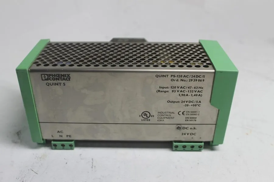 Блок питания Phoenix Contact PS-120 AC/24DC/5 2939069 DIN Rail Power Supply 24VD