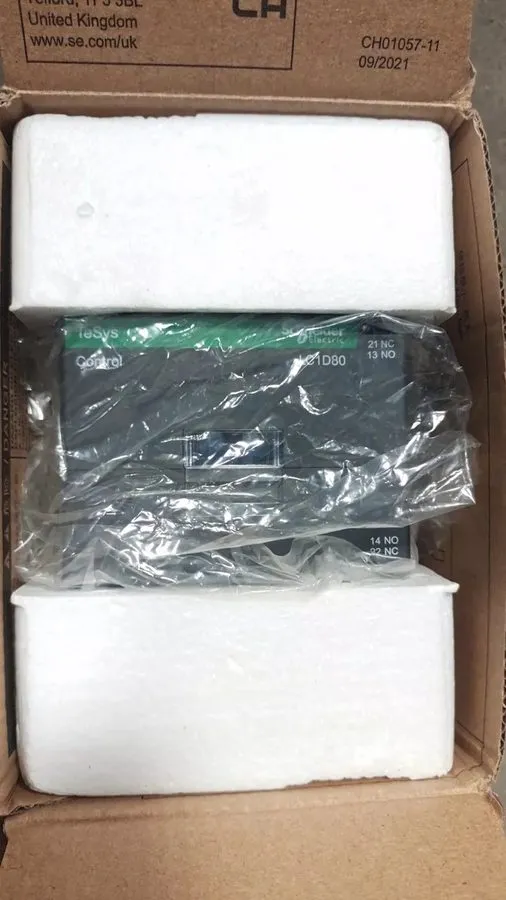 Контактор LC1D80B7 IEC Contactor, TeSys Deca, Nonreversing, 80A, 60HP at 480VAC
