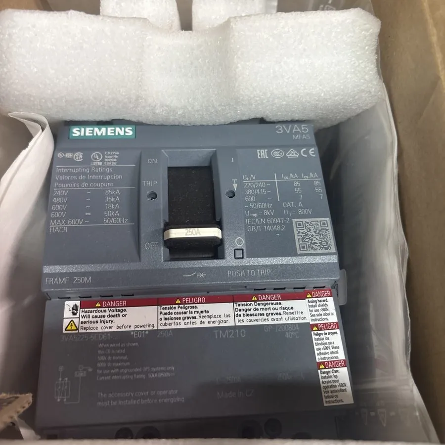 Автоматический выключатель Siemens 3VA5225-5ED61-0AA0 250A 600V Circuit breaker — фото лота 1