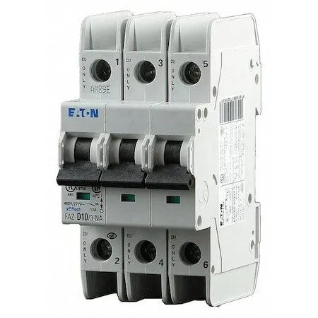 Автоматический выключатель EATON FAZ D10/3-NA IEC Miniature Circuit Breaker 10A 