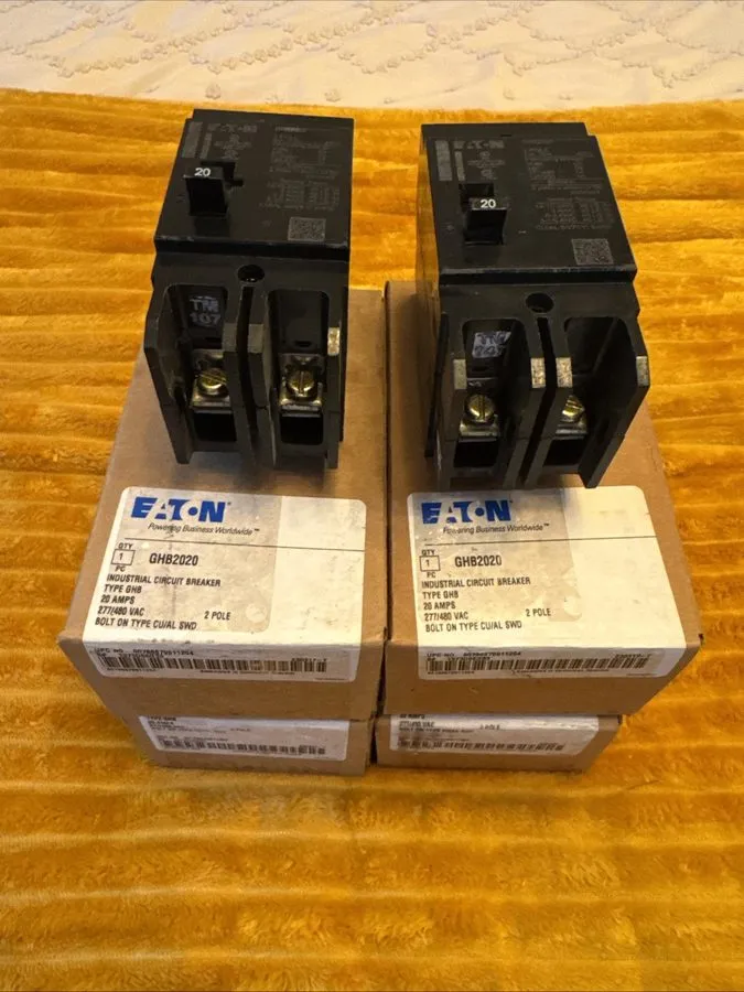 Автоматический выключатель EATON CUTLER-HAMMER GHB2020 2 POLE 20 AMP 480v CIRCUI
