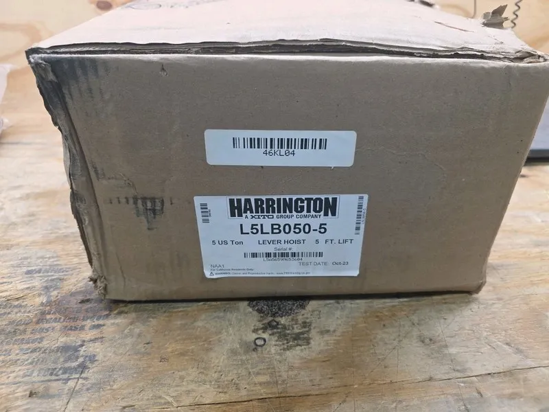 Таль HARRINGTON LB050-5 Lever Chain Hoist,10,000 lb.,5 ft. Lift 46KL04