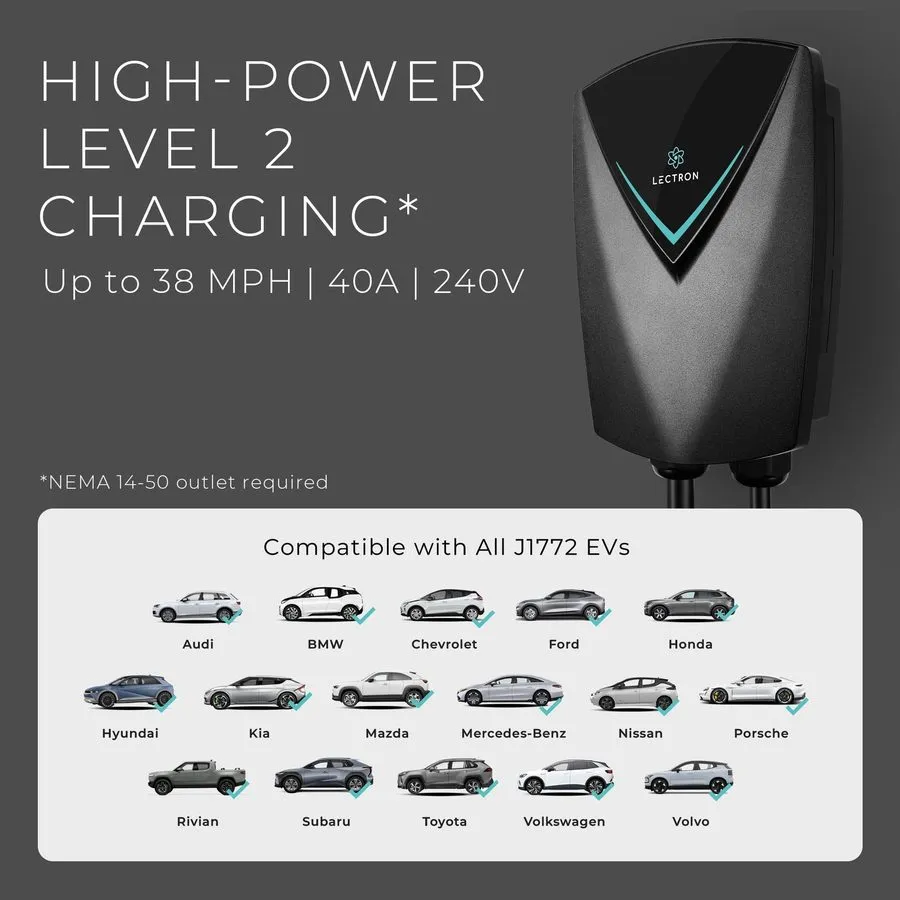 Аккумулятор Lectron J1772 Level 2 EV Charger, UL2594 Certified