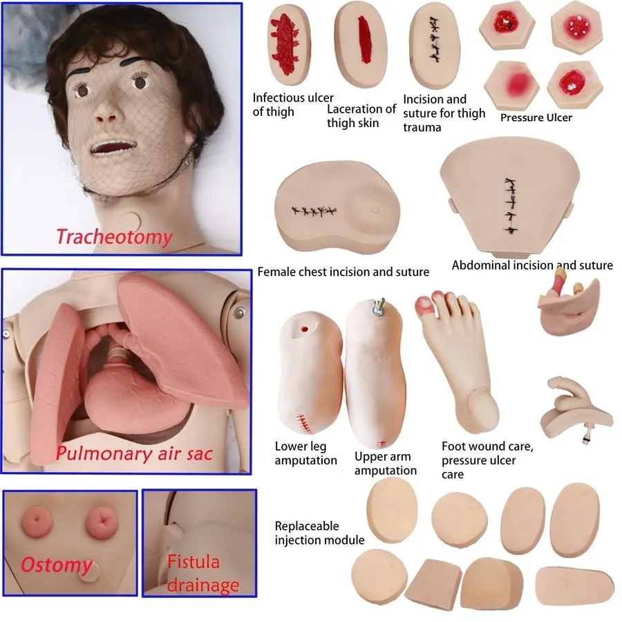 Медицинское оборудование 5.74ft Trauma Nursing Manikin with 8 Wound Modules, Pat — фото лота 1