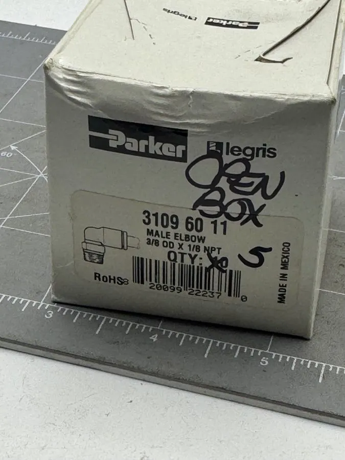 Фитинг Parker Legris 31096011 3/8 OD x 1/8 NPT Pneumatic 90 Degree Push Fitting — фото лота 2