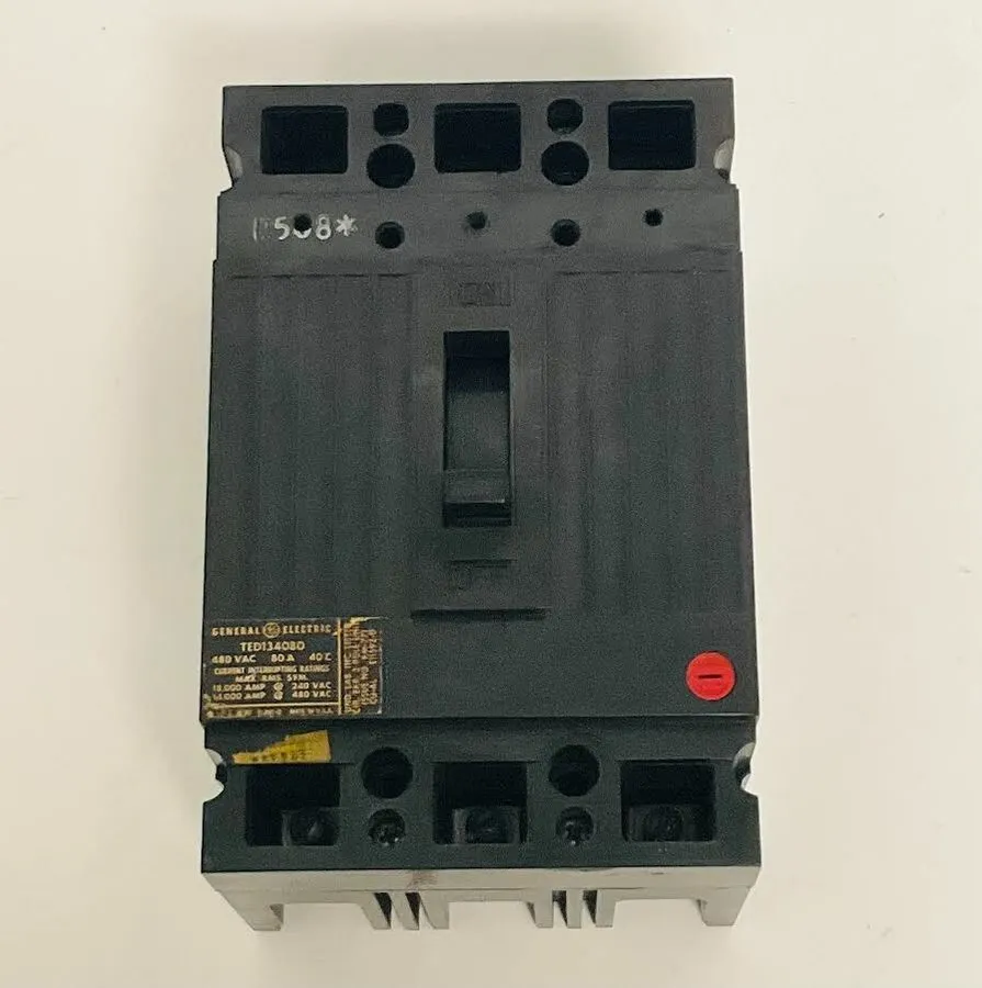 Автоматический выключатель GE TED134080 Circuit Breaker 80A 3P 480V AC 250V DC