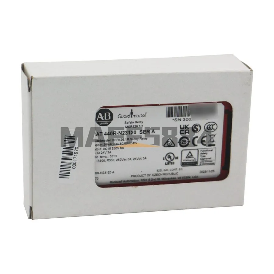 Реле безопасности Allen Bradley 440R-N23120 MSR126.1R, 24V AC/DC,Safety Relay