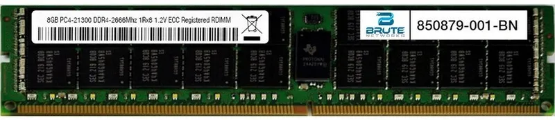 Модуль памяти 850879-001 HP Compatible 8GB PC4-21300 DDR4-2666Mhz 1Rx8 1.2v ECC 