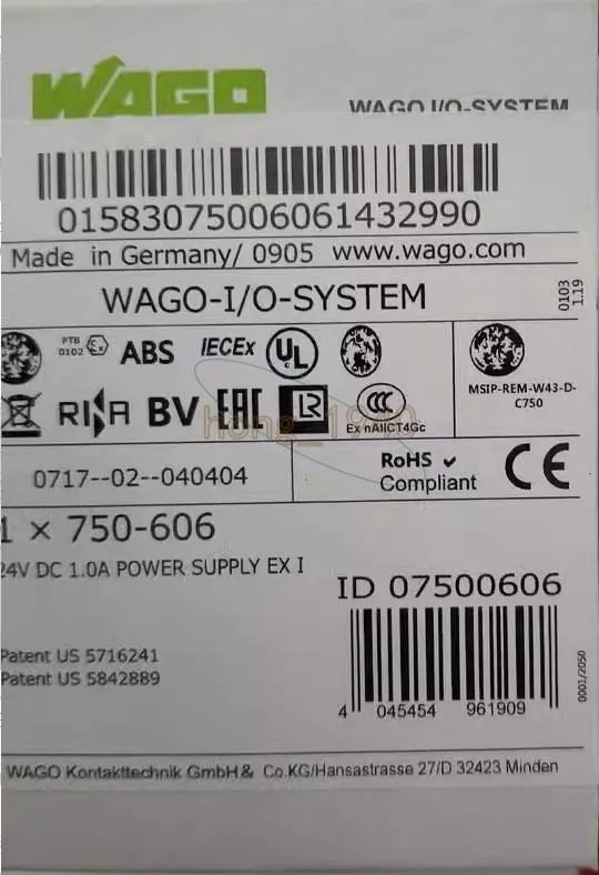 Блок питания Wago 750-606 24 VDC Power Supply Module