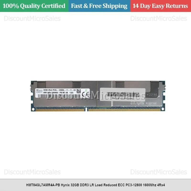 Модуль памяти SK Hynix 32GB 4Rx4 PC3L-12800L DDR3 ECC LRDIMM Oracle Sun HMT84GL7