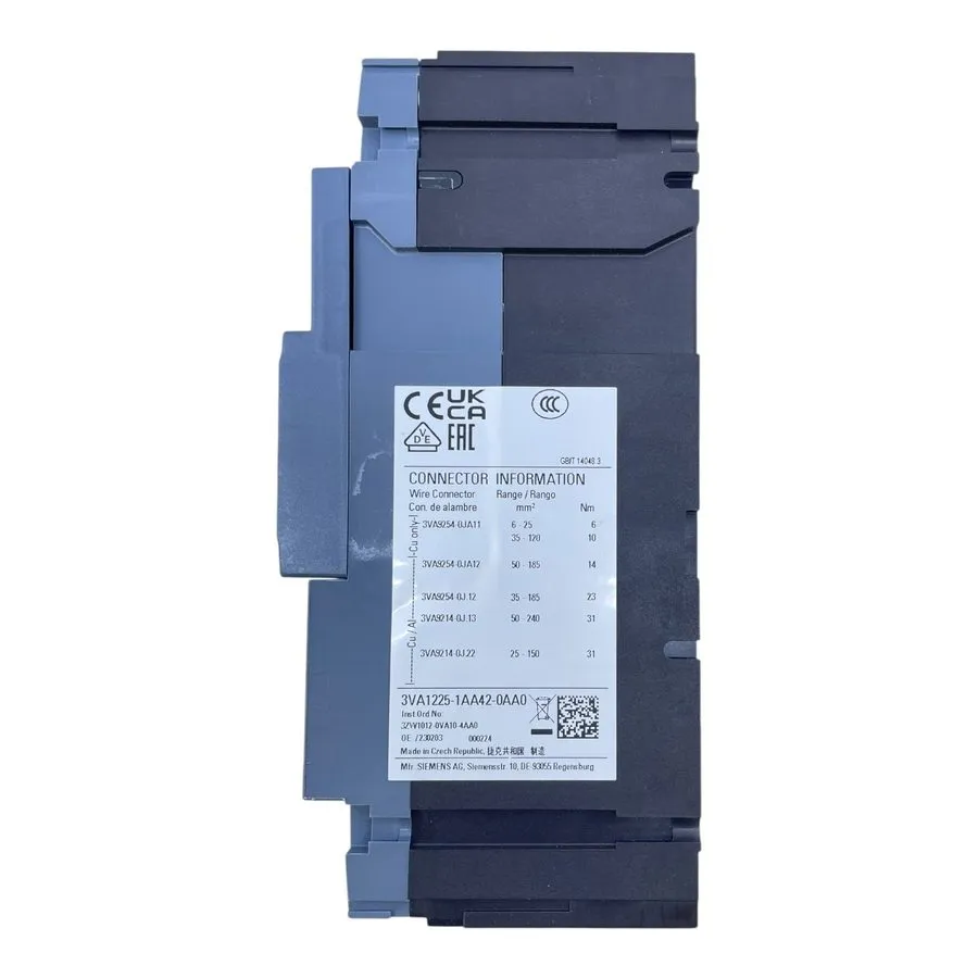 Автоматический выключатель Siemens Circuit Breaker 250A 3VA1225-1AA42-0AA0 690V  — фото лота 2