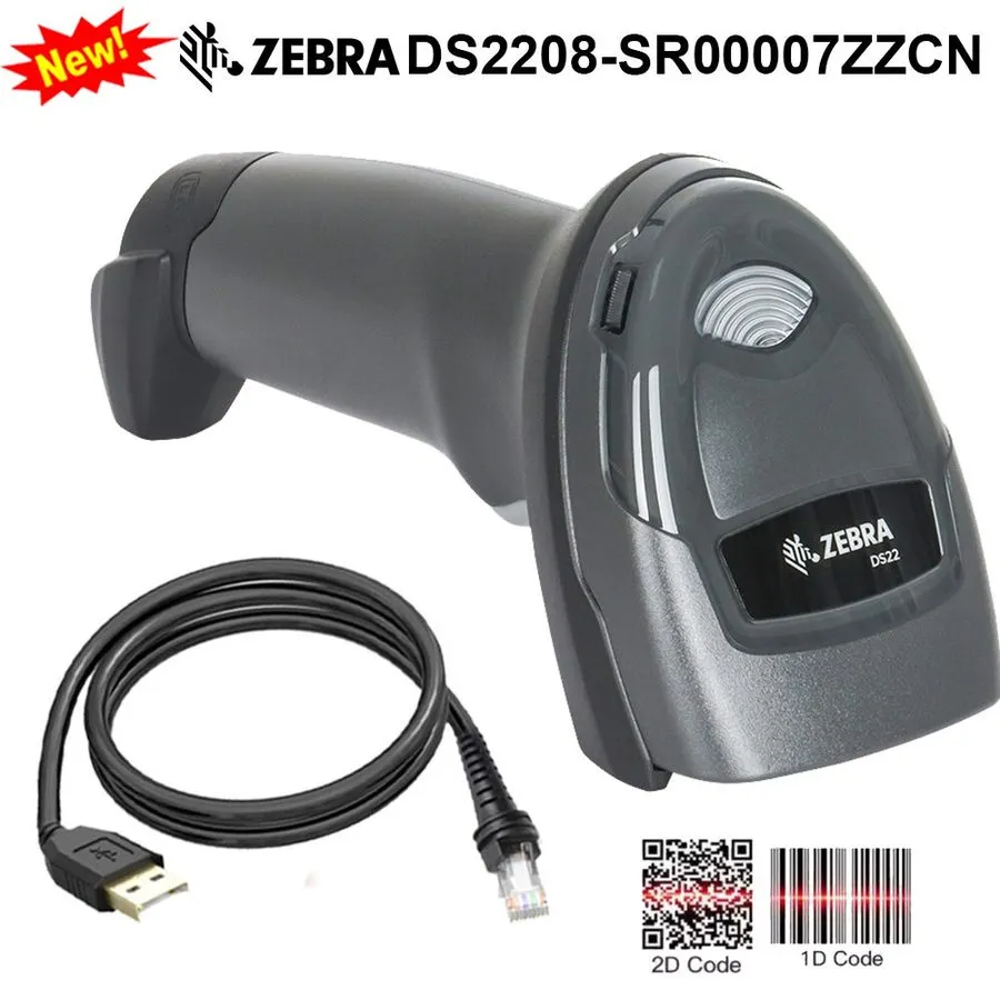 Сканер штрих-кода Zebra DS2208-SR00007ZZCN 1D/2D USB Corded Handheld Barcode Sca