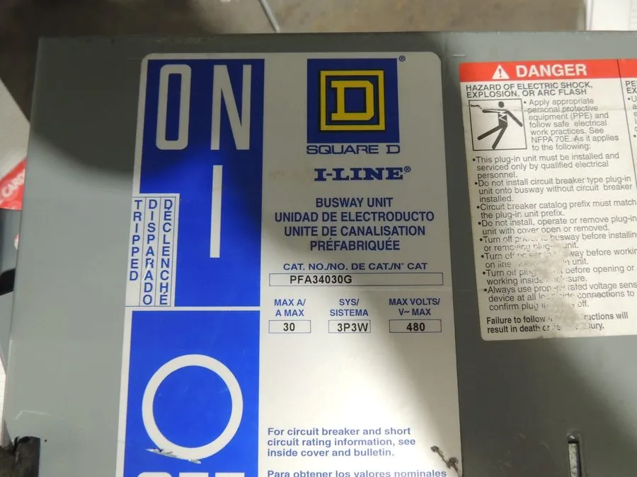 Автоматический выключатель SQUARE D PFA PFA34030G 30 AMP 480V CIRCUIT BREAKER GR