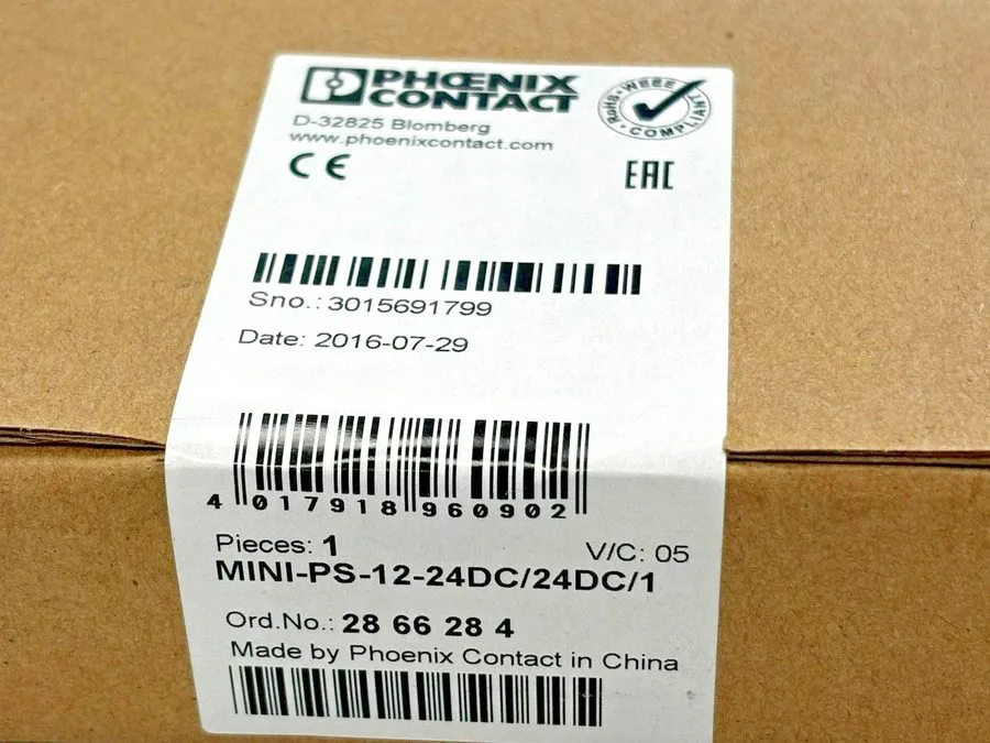 Блок питания Phoenix Contact MINI-PS-12-24DC DC Switching Power Supply 24 V 1 A 