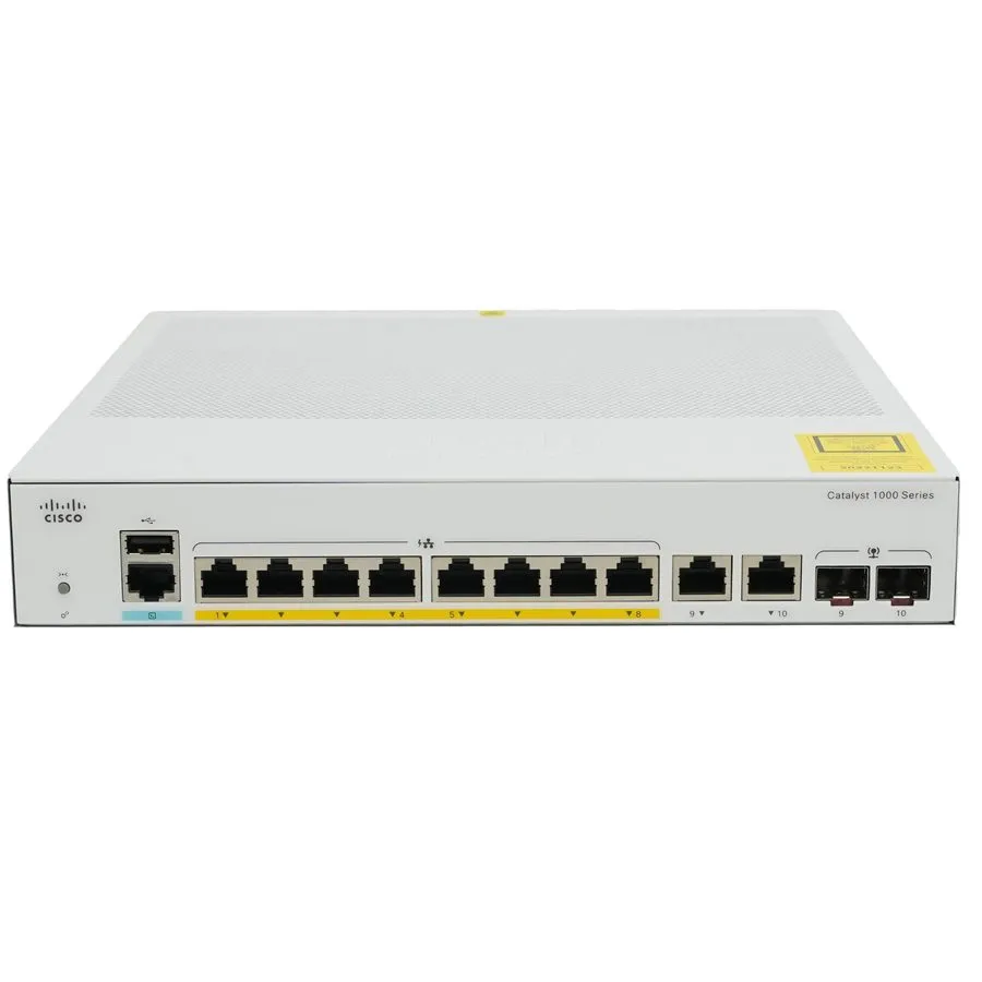 Коммутатор Cisco C1000-8FP-2G-L Catalyst 1000 8-Port Gigabit PoE+ Managed Switch — фото лота 1