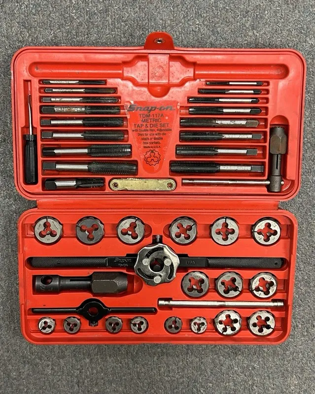 Режущий инструмент SNAP-ON METRIC TAP AND DIE SET #TDM117A (MISSING 1 TAP) — фото лота 2