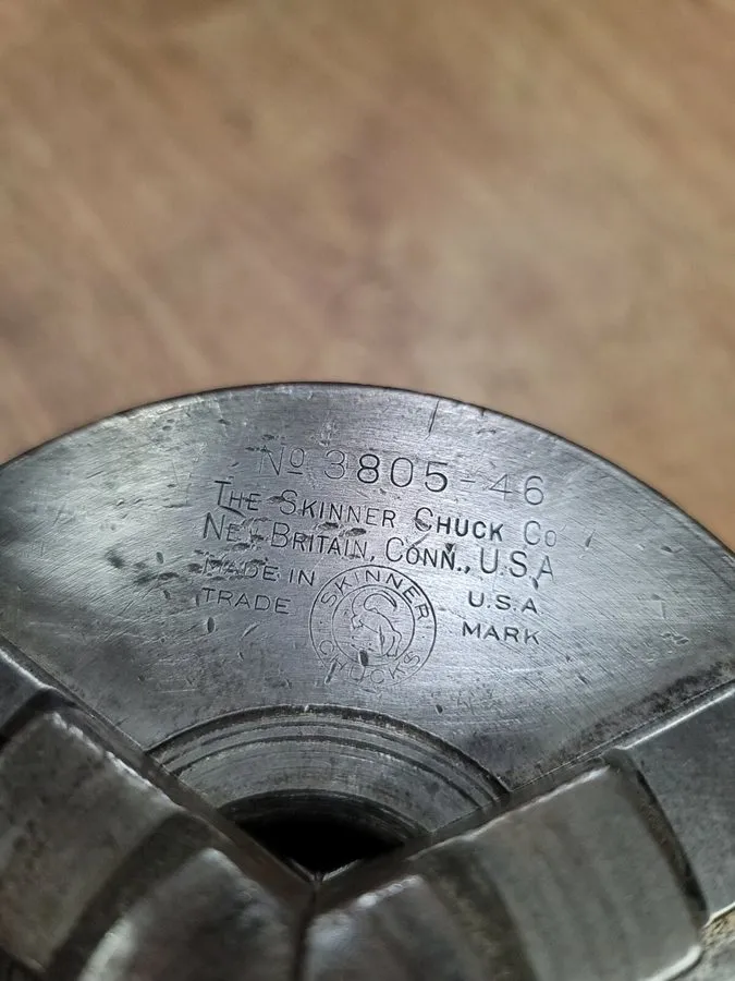 Режущий инструмент Skinner 5” 3 Jaw Self Centering Lathe Chuck 3805-46 USA — фото лота 1