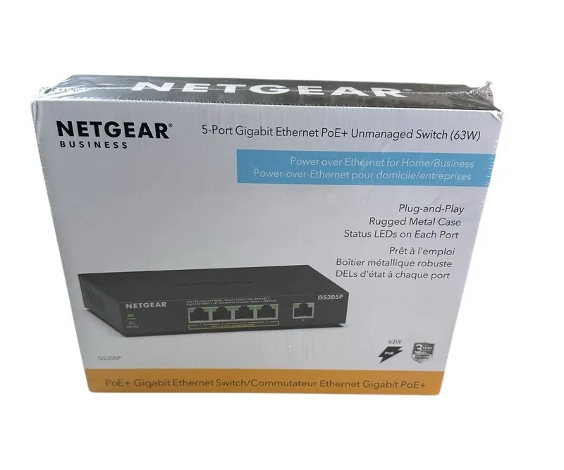 Коммутатор NETGEAR GS305P 5-Port Gigabit Ethernet PoE + Unmanaged Switch (63W)